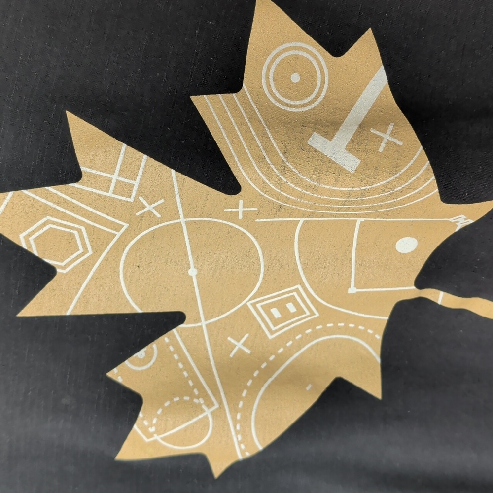 Small Toronto Black T-Shirt with Canada Gold Leaf Design Baseball Basketball - Picture 3 of 4